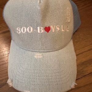 Boys lie light blue denim hat